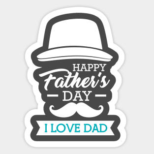 I Love Dad Sticker